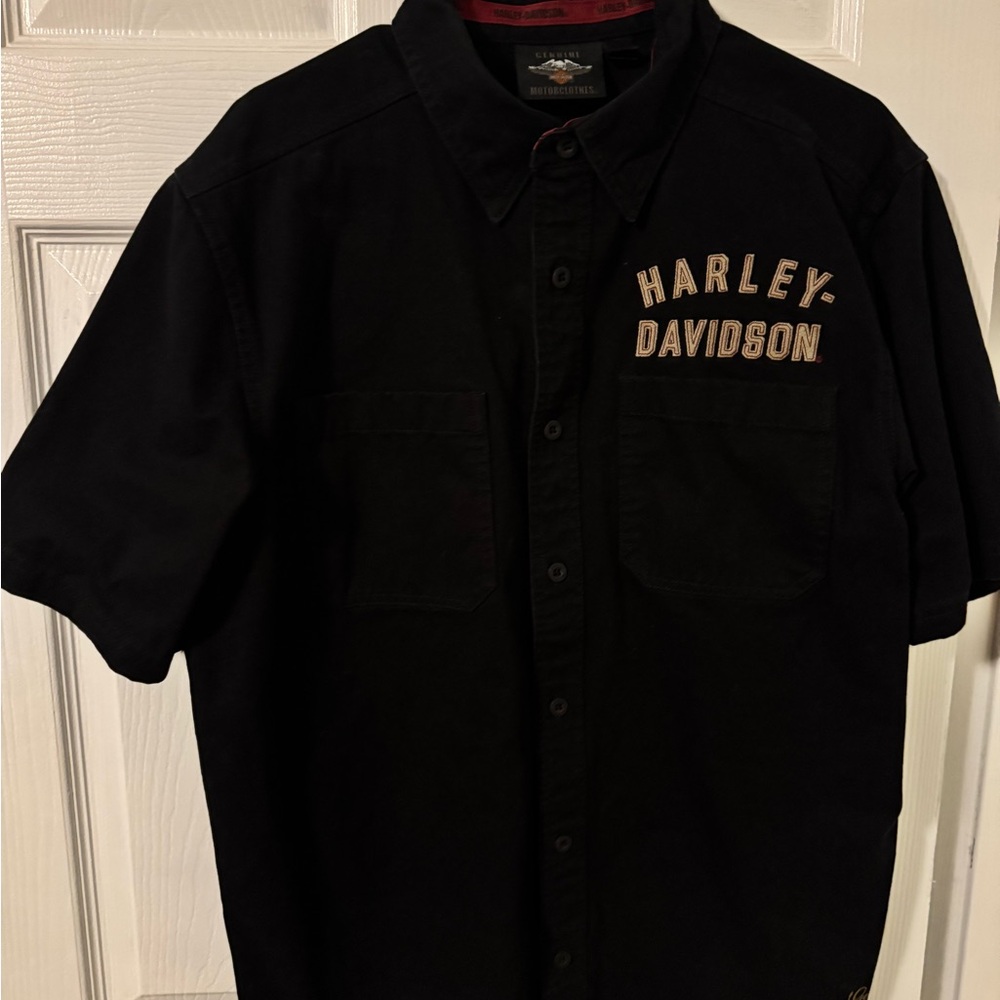 Harley-Davidson Black Casual Button Down Shirt